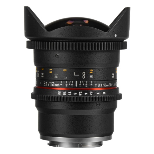 Объектив Samyang 12mm T3.1 ED AS NCS VDSLR Fish-eye Canon EF, черный