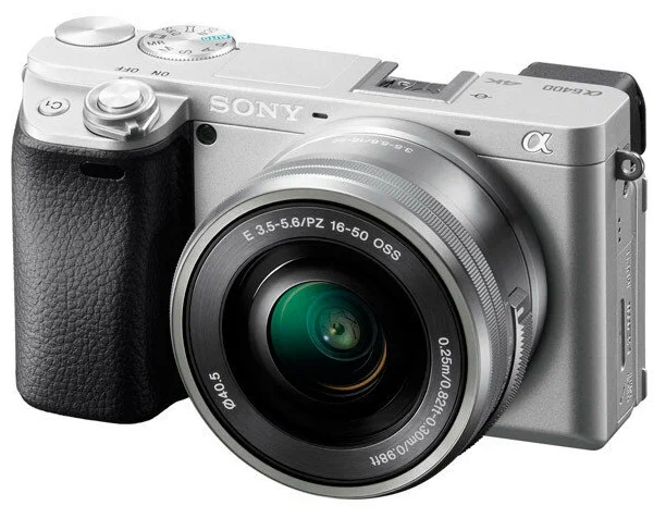 Фотоаппарат Sony Alpha ILCE-6400 Kit E PZ 16–50 мм F3.5–5.6 OSS (SELP1650), серебристый