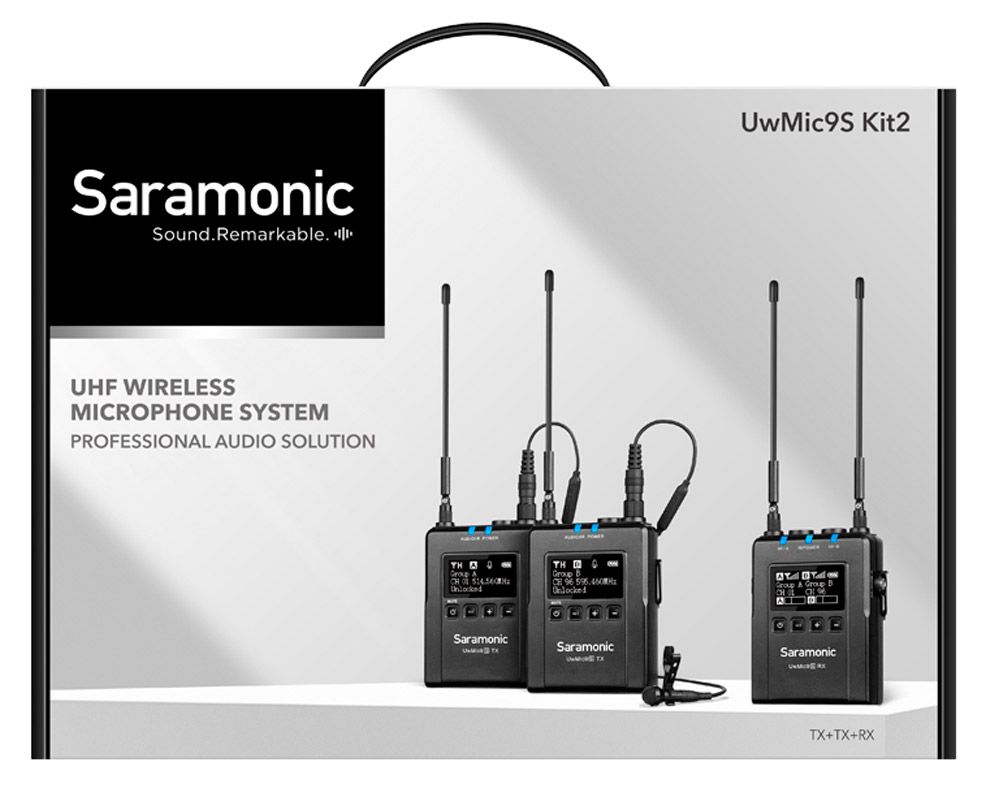 Saramonic UwMic9s Kit2 Mini (RX9S+TX9S+TX9S) приемник и 2 передатчика с DK3A микрофонами