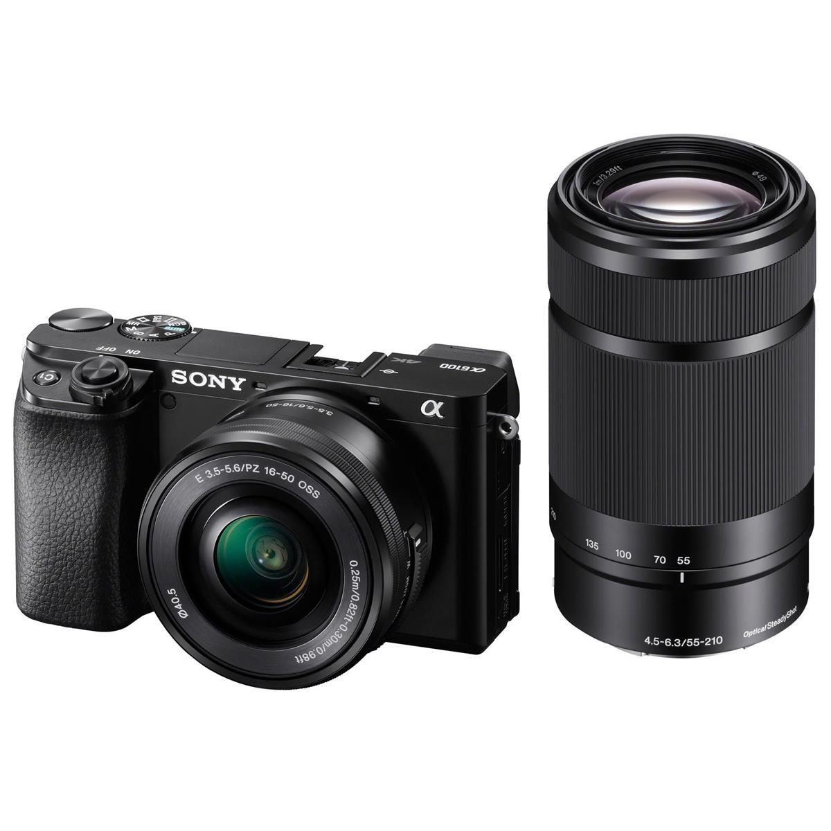 Фотоаппарат Sony Alpha A6100 Kit 16-50mm + 55-210mm Black