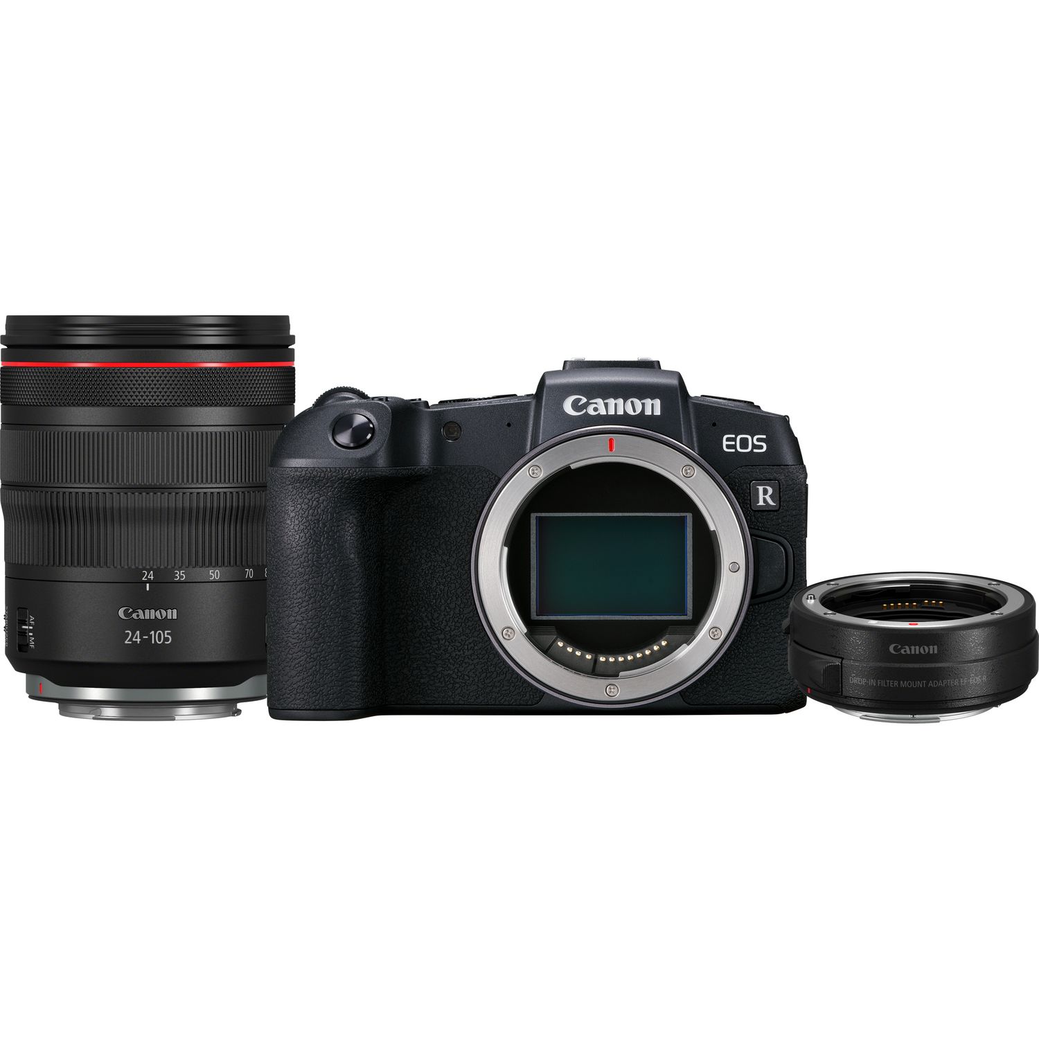 Фотоаппарат Canon EOS R Kit RF 24-105mm F4L IS USM + Adapter EF-EOS R, черный