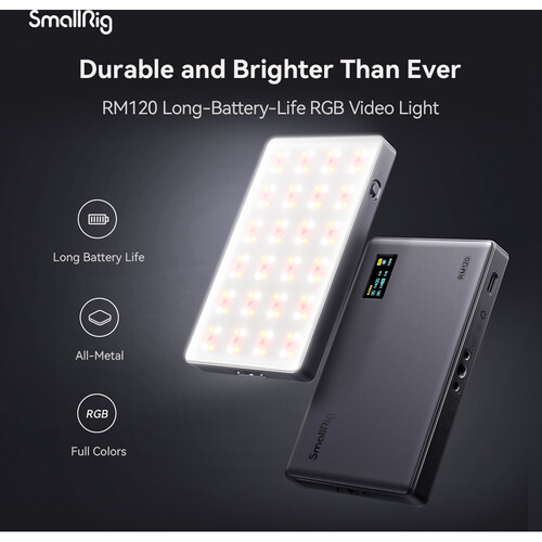 SmallRig 3808 Осветитель светодиодный RM120 Long-Battery-Life RGB Video Light