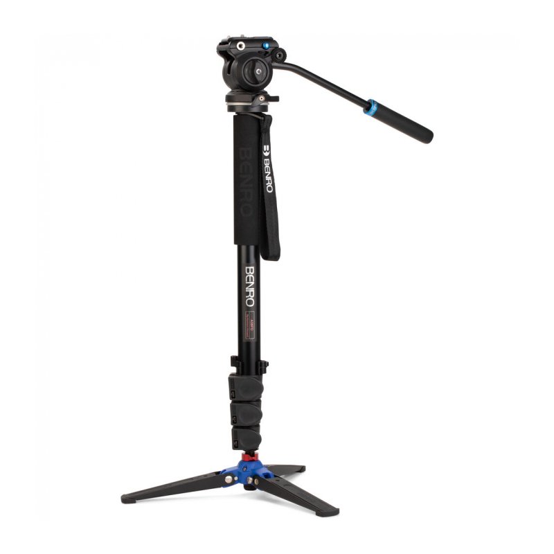 Benro A48FDS4PRO видеомонопод с головой серии 4/4 секционный/зажимы - клипсы/алюминиевый