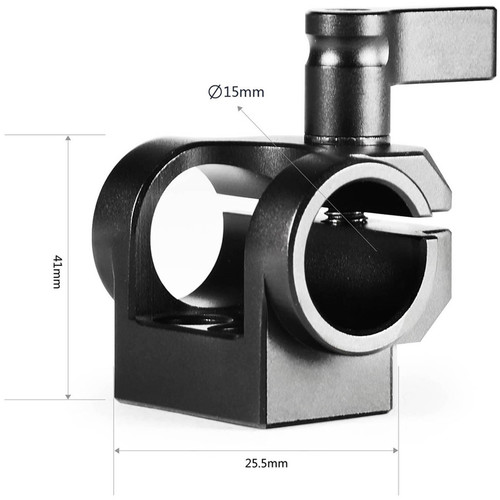 SmallRig 1995 Зажим для направляющих 15мм с креплением 1/4" Rod Clamp