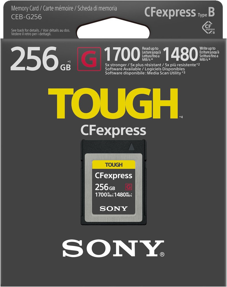 Карта памяти Sony CFexpress Type B Tough 256 ГБ (CEB-G256)