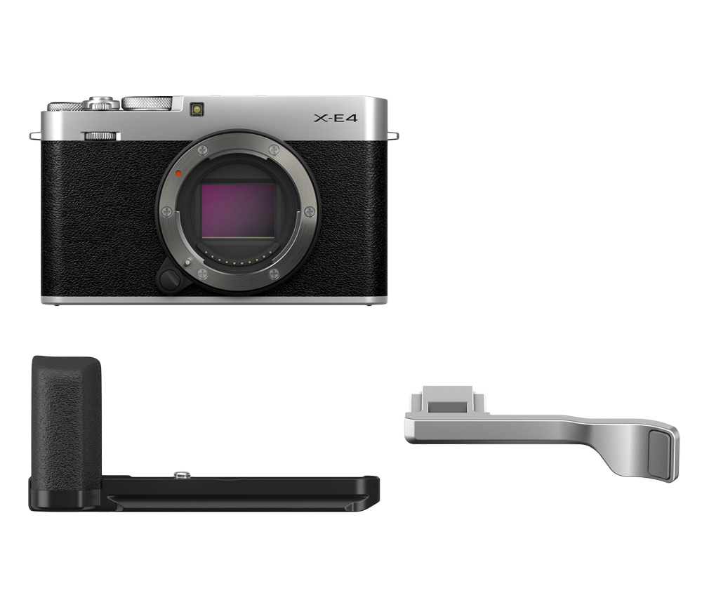 Фотоаппарат Fujifilm E4 Body MHG-XE4 + TR-XE4, серебристый