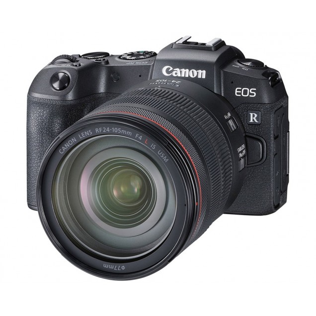 Фотоаппарат Canon EOS R Kit RF 24-105mm F4L IS USM + Adapter EF-EOS R, черный