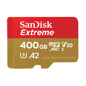 Карта памяти SanDisk Extreme 400GB MicroSDXC Class 10/UHS-I/U3/V30/A2/160 Мб/с SDSQXA1-400G-GN6MA