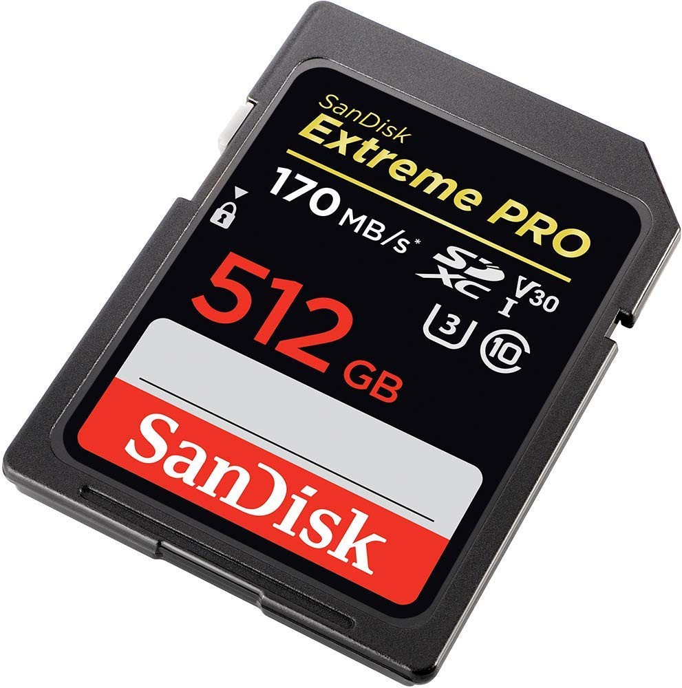 SanDisk SDXC 512GB Extreme Pro UHS-I V30 U3 200/140 MB/s