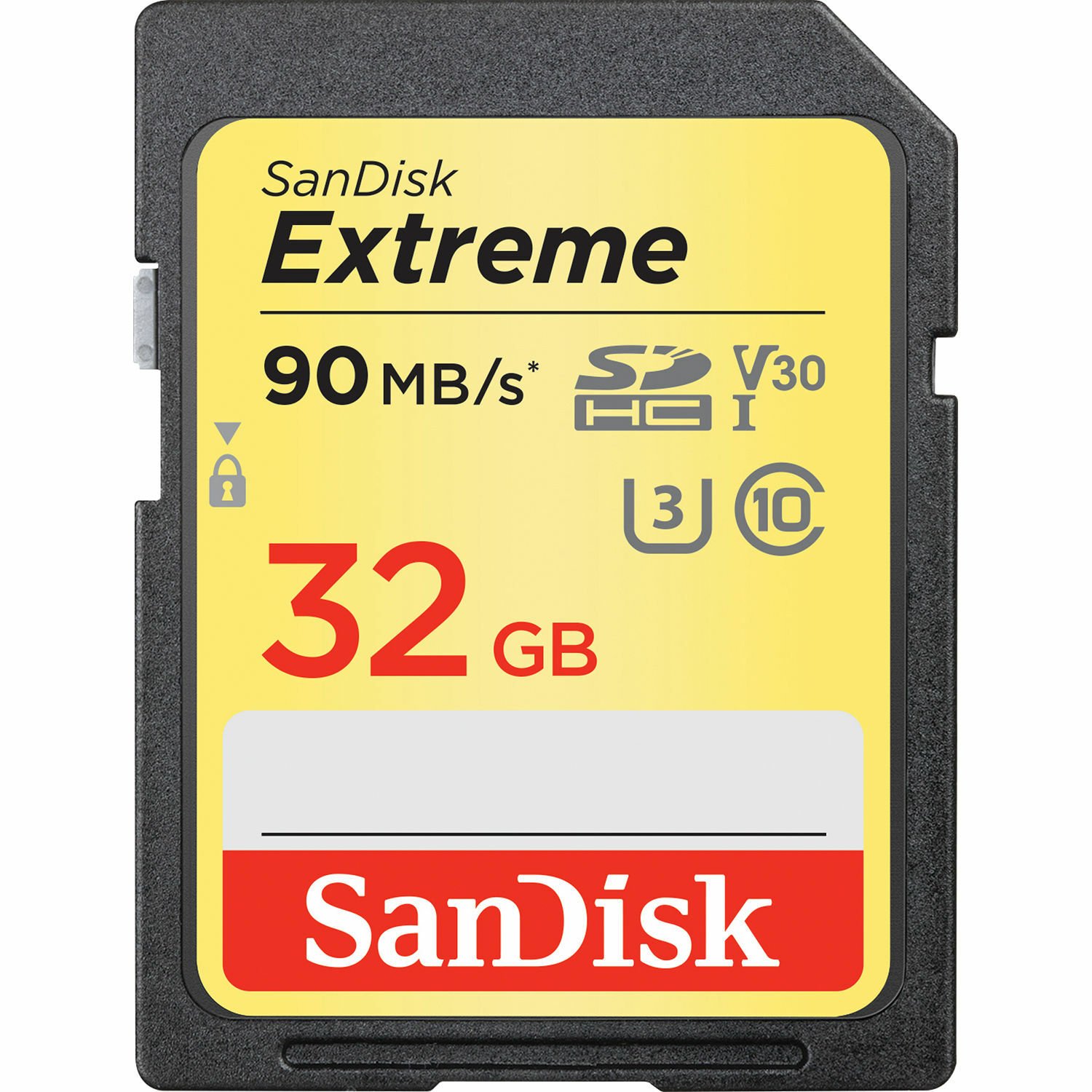 Карта памяти SanDisk SDHC Class 10 Extreme UHS-I U3 V30 R90/W40 MB/s 32GB (SDSDXNE-032G-GNCIN)