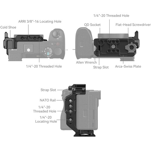 SmallRig 4337 Клетка Half Cage для цифровых камер Sony A6700 / A6600 / A6500 / A6400