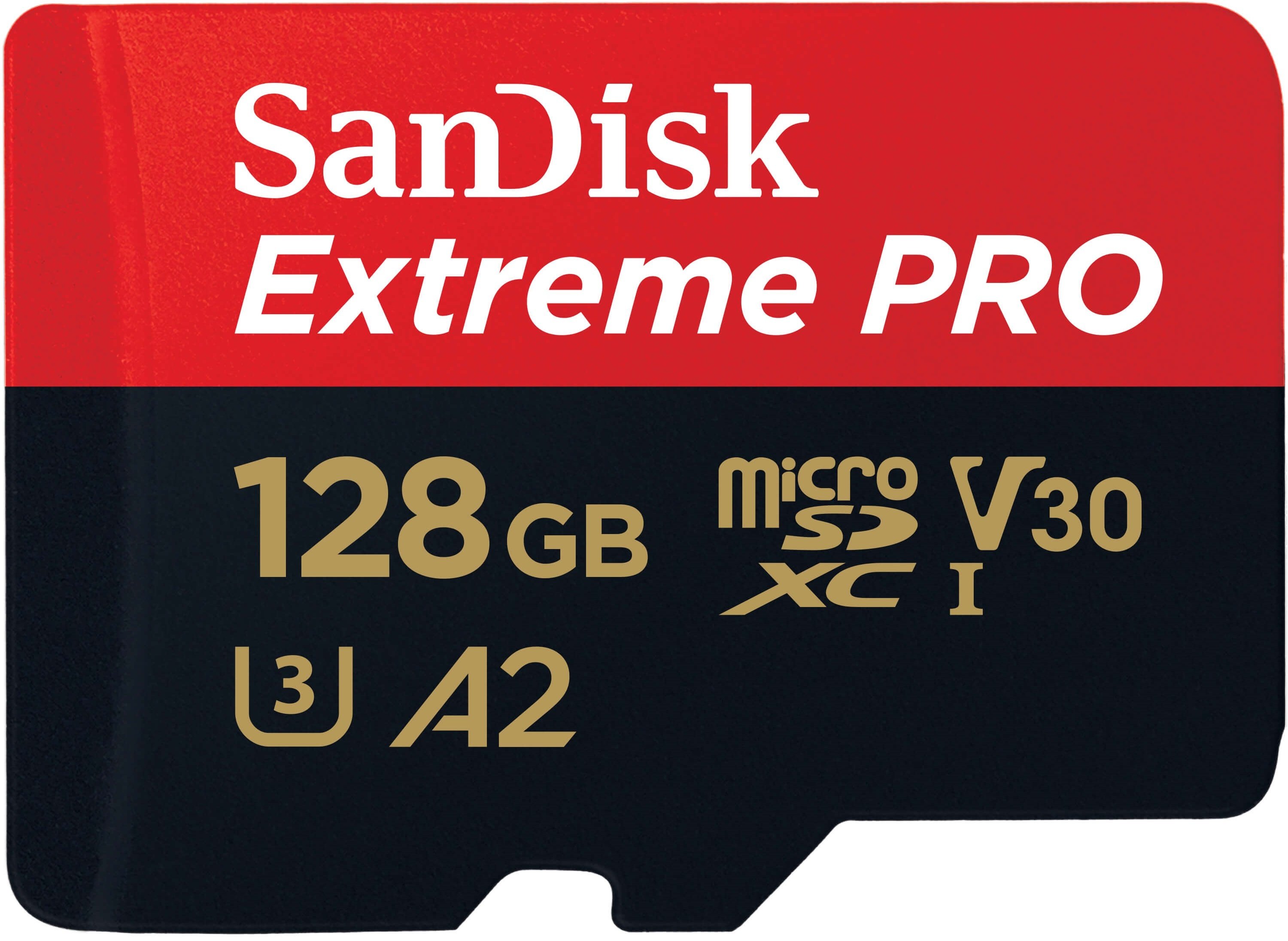 Карта памяти SanDisk microSDXC Extreme Pro V30 128GB C10 UHS-I U3 + SD адаптер (SDSQXCY-128G-GN6MA)