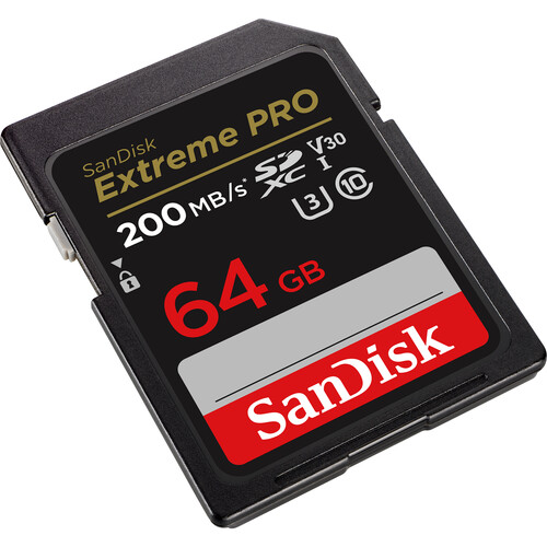 Карта памяти SanDisk Extreme Pro 64GB SDXC UHS-I Class 3 V30 200 MB/s