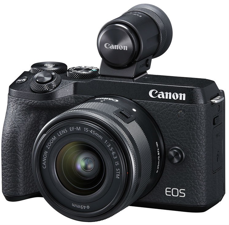 Фотоаппарат Canon EOS M6 Mark II Kit черный EF-M 15-45mm f/3.5-6.3 IS STM + EVF-DC2