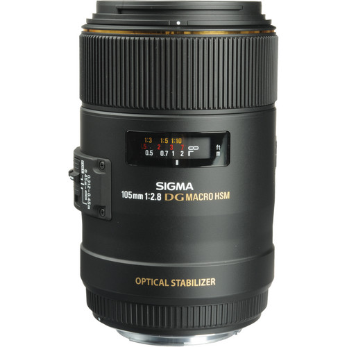 Объектив Sigma AF 105mm f/2.8 EX DG OS HSM Macro Canon EF, черный