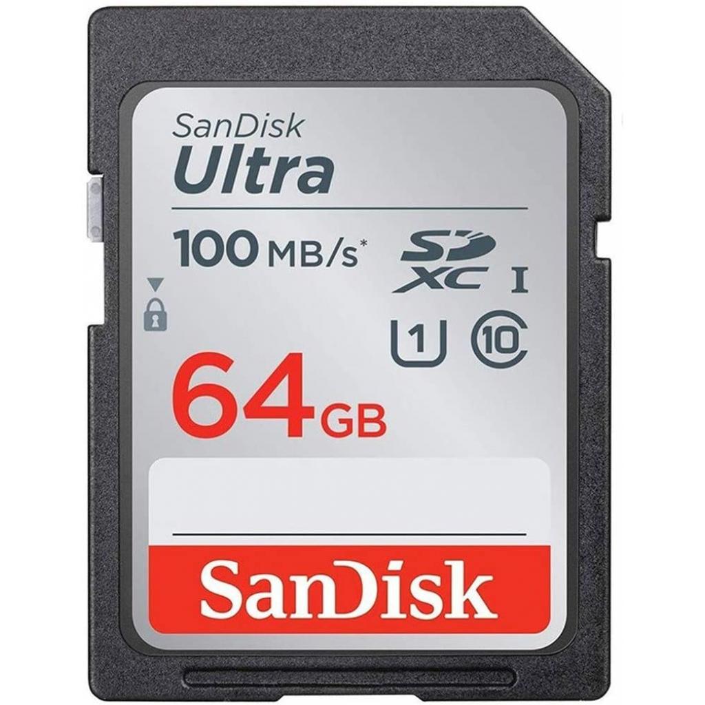 Карта памяти SanDisk SDXC class 10 UHS-I Ultra 64GB [100mb/s]