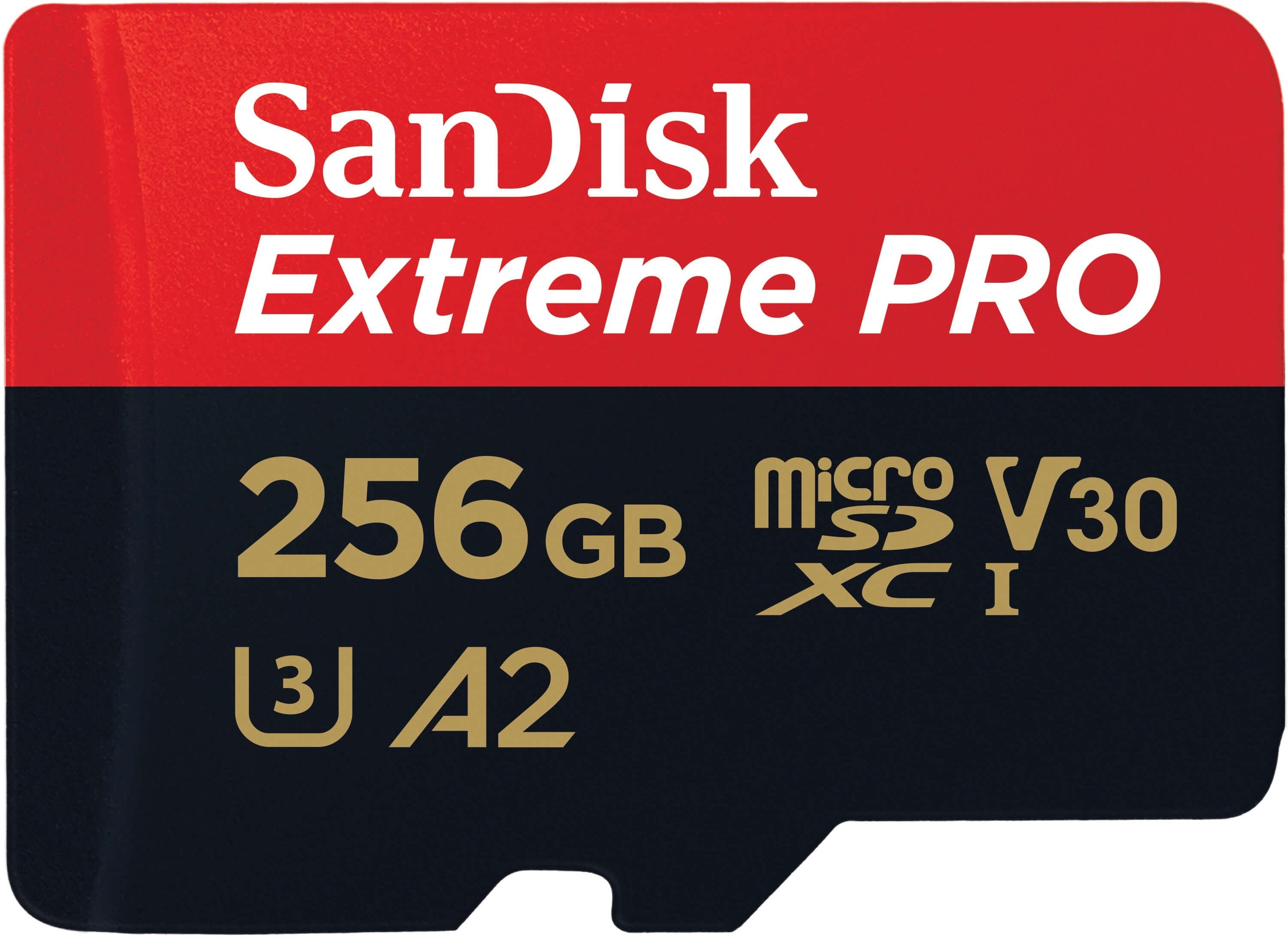 Карта памяти SanDisk microSDXC  Extreme Pro V30 256GB UHS-I U3 R200/W140MB/s + SD адаптер (SDSQXCD-256G-GN6MA)