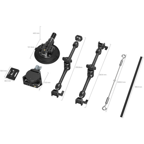 SmallRig 3565 Комплект держателей с присосками для фото/кинокамер All-in-One 4-Arm Suction Cup Kit