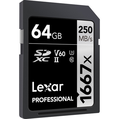 Карта памяти Lexar Professional SDXC 64 ГБ UHS-II 1667 x
