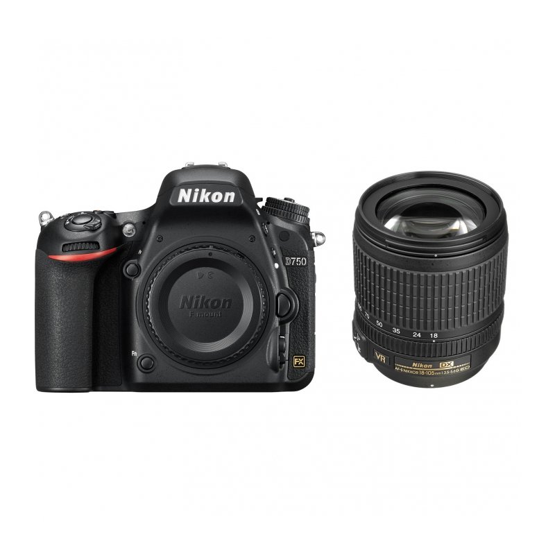 Фотоаппарат Nikon D7500 Kit AF-S DX NIKKOR 18-105mm 1:3.5-5.6 G ED VR, черный