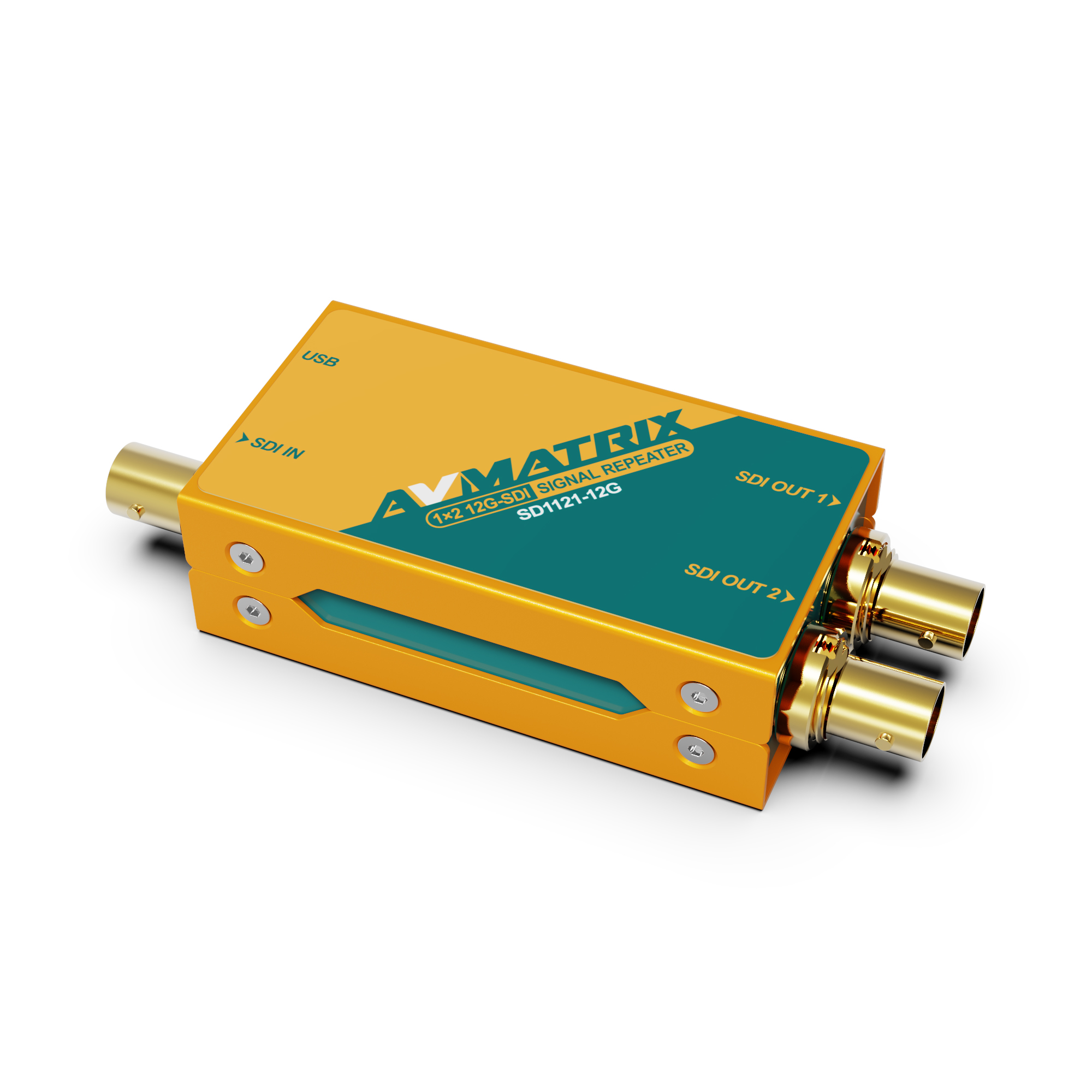 Усилитель-распределитель AVMATRIX SD1121-12G 1×2 12G-SDI с восстановлением тактовой частоты