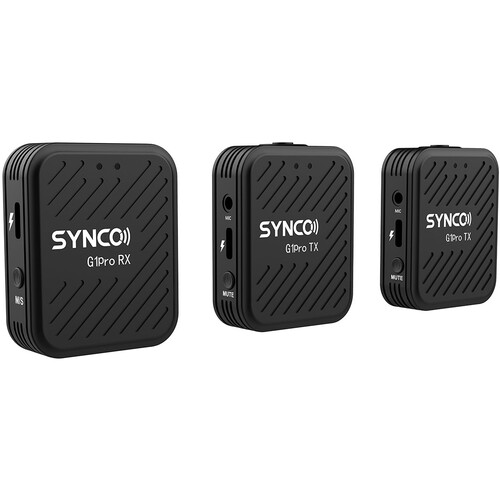 SYNCO G1(A2)Pro беспроводная микрофонная система 2,4 ГГц (2 передатчика) с кейсом-зарядкой