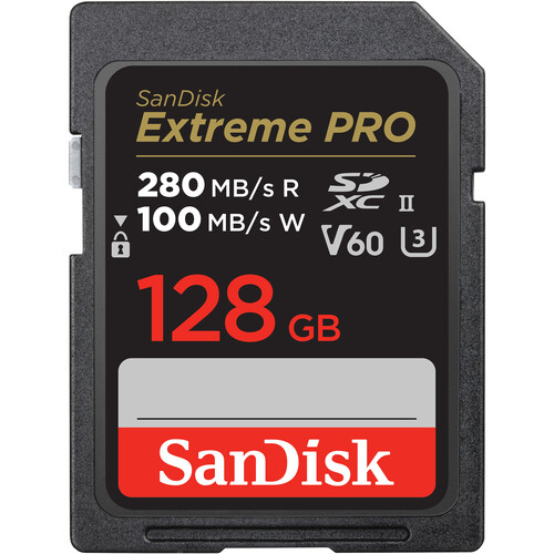 Карта памяти SanDisk SDXC 128GB Extreme PRO UHS-II V60 280/100MB/s