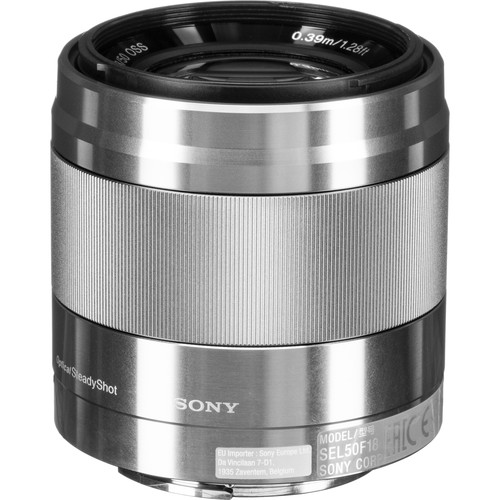 Объектив Sony 50mm f/1.8 OSS (SEL-50F18), серебристый
