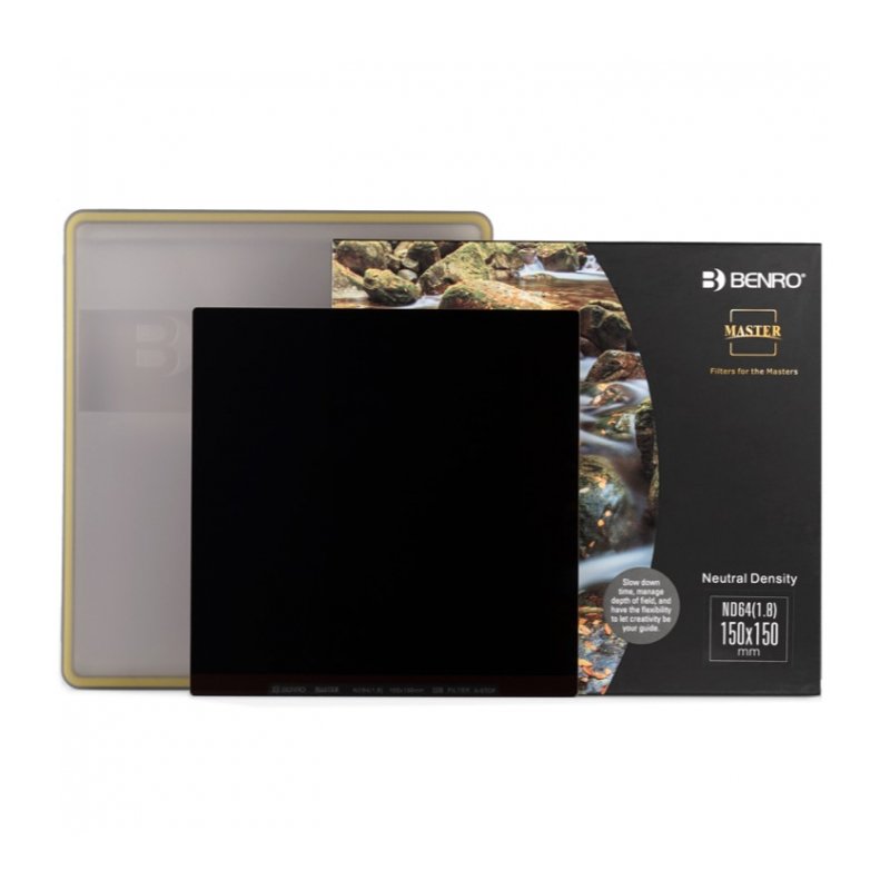 Cветофильтр нейтрально-серый Benro Master Series ND64 (1.8) Square Filter 150х150mm