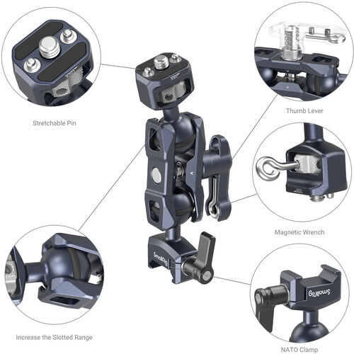 SmallRig 3875 Универсальный держатель для аксессуаров (крепление 1/4" и NATO)