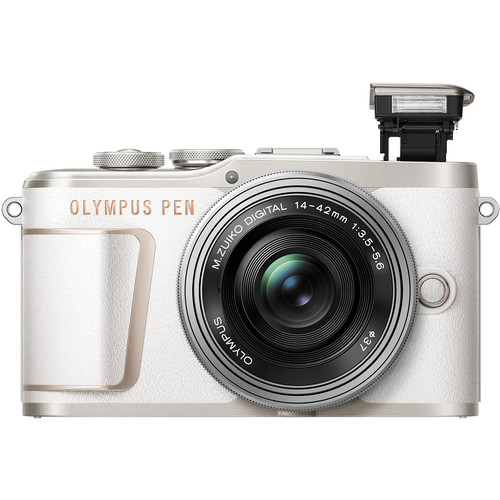 Беззеркальный фотоаппарат Olympus Pen E-PL10 Kit 14-42 EZ + 40-150 R, белый