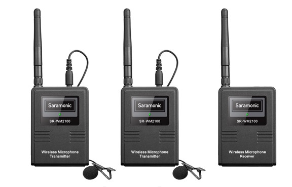 Радиосистема из 2 передатчиков и 1 приемника Saramonic SR-WM2100 (TX+TX+RX)