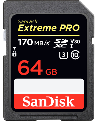 Карта памяти SanDisk Extreme Pro V30 SDXC UHS-I U3 64 GB