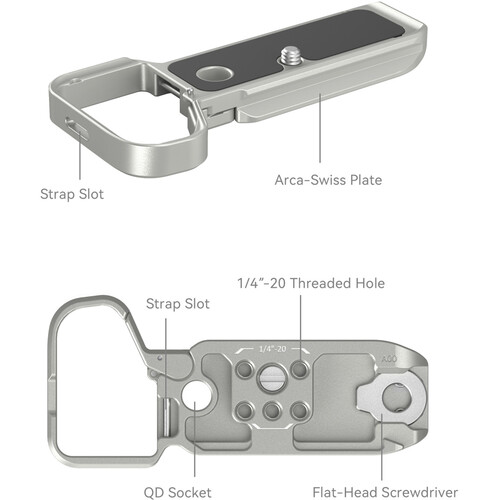 SmallRig 4439 Площадка для аксессуаров Bottom Mount Plate (серебряная) для камеры A7C II / A7CR,