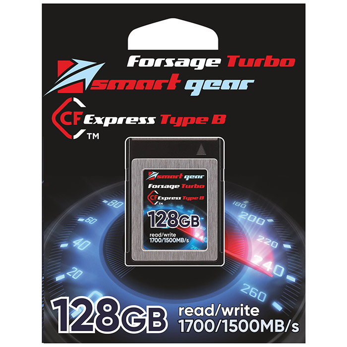 Карта памяти Smart Gear CF Express Forsage Turbo, 128GB W1500/R1700, sustain write 1300MB/s, 3000P/E cycles