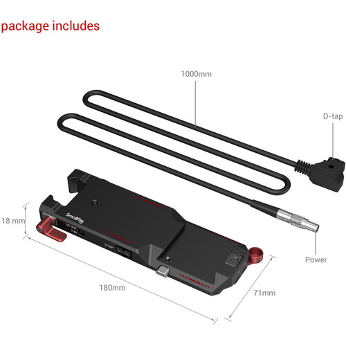 SmallRig 3251 Быстросъемная нижняя крепежная пластина с разъемами питания для стабилизатора DJI RS 2