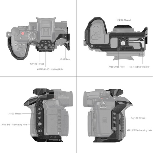 SmallRig 3440 Клетка для цифровой камеры Panasonic LUMIX GH6 “Black Mamba”