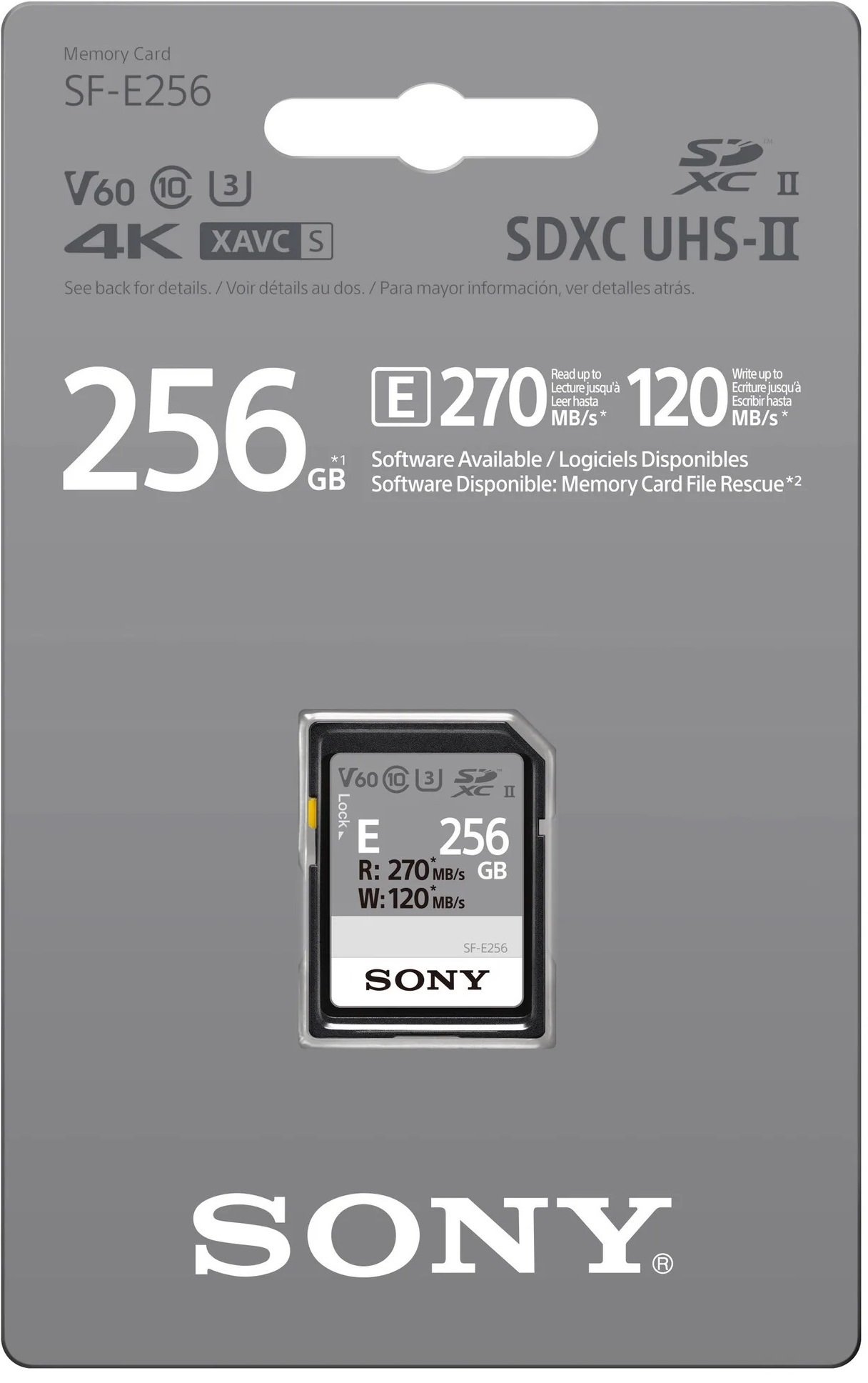 Карта памяти Sony SDXC 256GB 270R/120W (SF-E256/T)