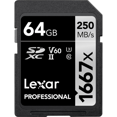 Карта памяти Lexar Professional SDXC 64 ГБ UHS-II 1667 x