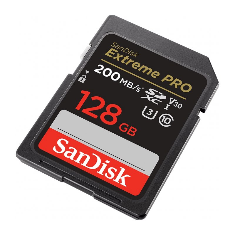 Карта памяти SanDisk Extreme Pro SDXC UHS-I U3 V30 128Gb (200/90 MB/s)
