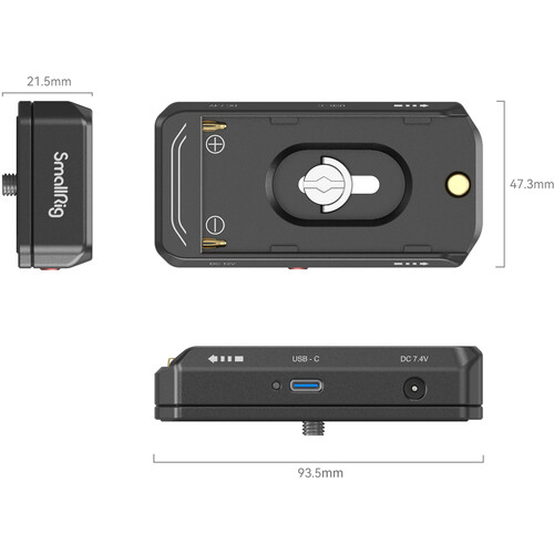 SmallRig 3168B Адаптер для крепления аккумулятора c индикатором NP-F Battery Adapter Plate