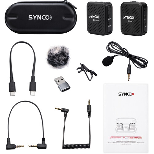 SYNCO G1(A1)Pro беспроводная микрофонная система 2,4 ГГц (1 передатчик) с кейсом-зарядкой
